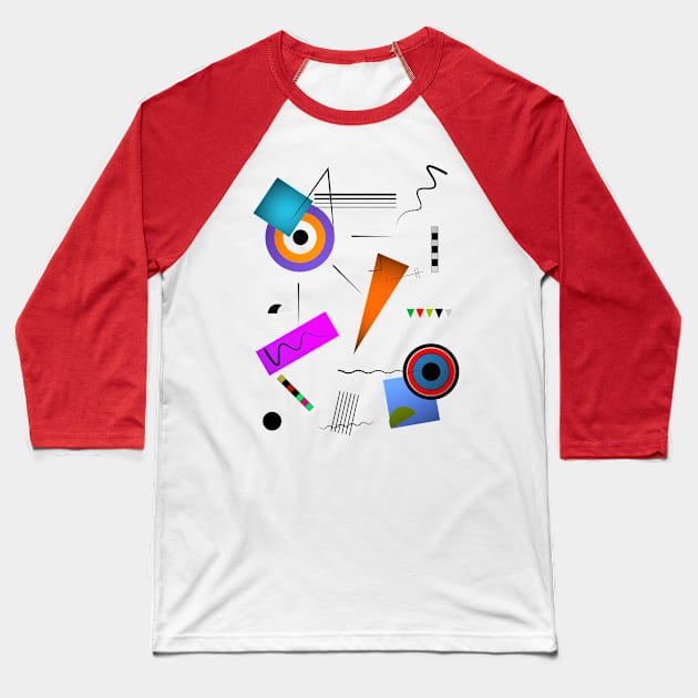 Kandinsky Style Baseball T-Shirt by GraphicMonas